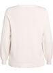 Gebreide blouse van katoen met structuurpatroon, Vanille, Packshot image number 1