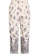 Losse broek met print en hoge taille, Beige, Packshot image number 1