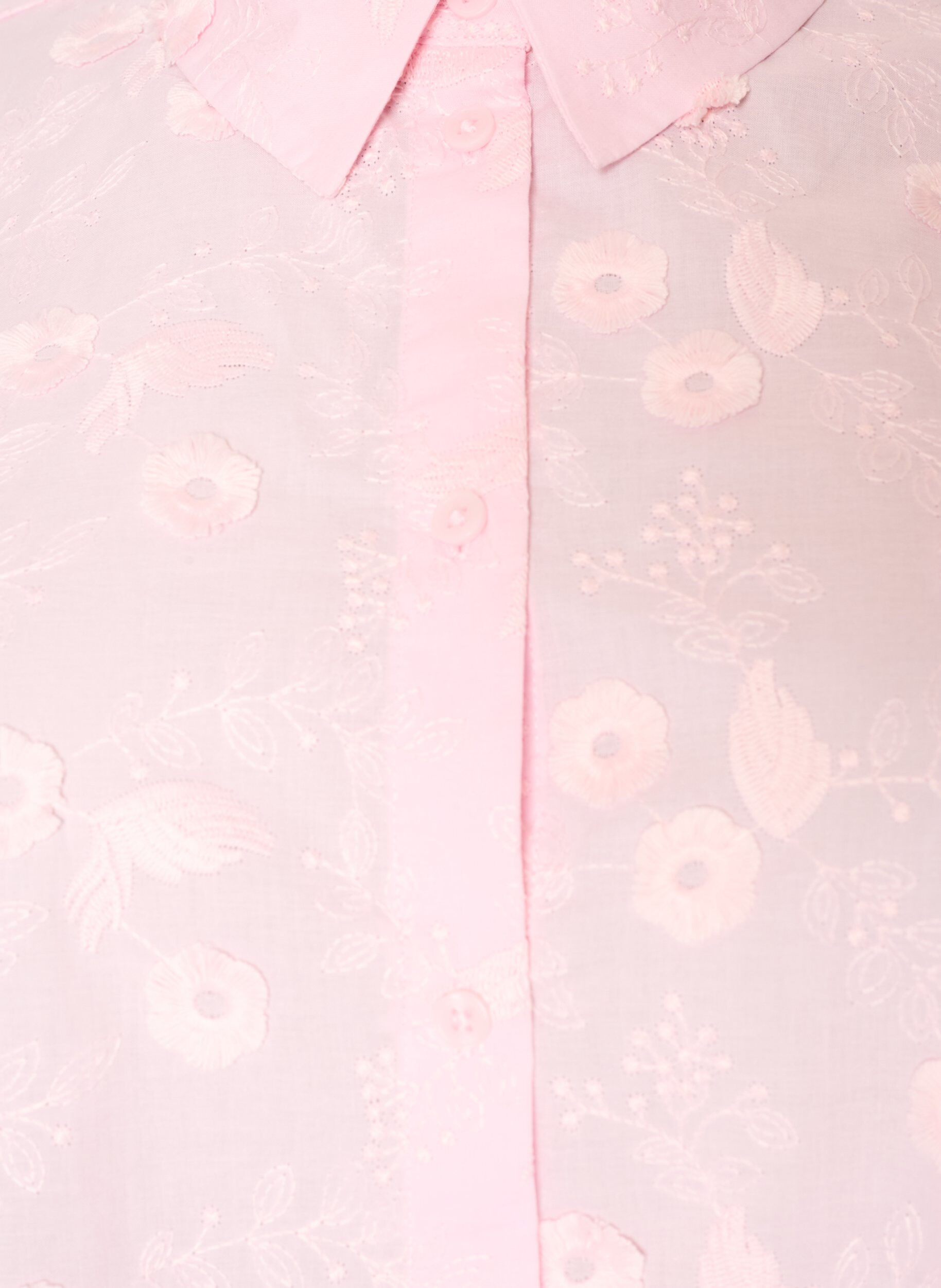 ZizziShirt met bloemenborduursel en wijde mouwen, Roze, Packshot image number 2