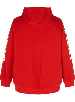 Sweatshirt met capuchon, High Risk Red, Packshot image number 1