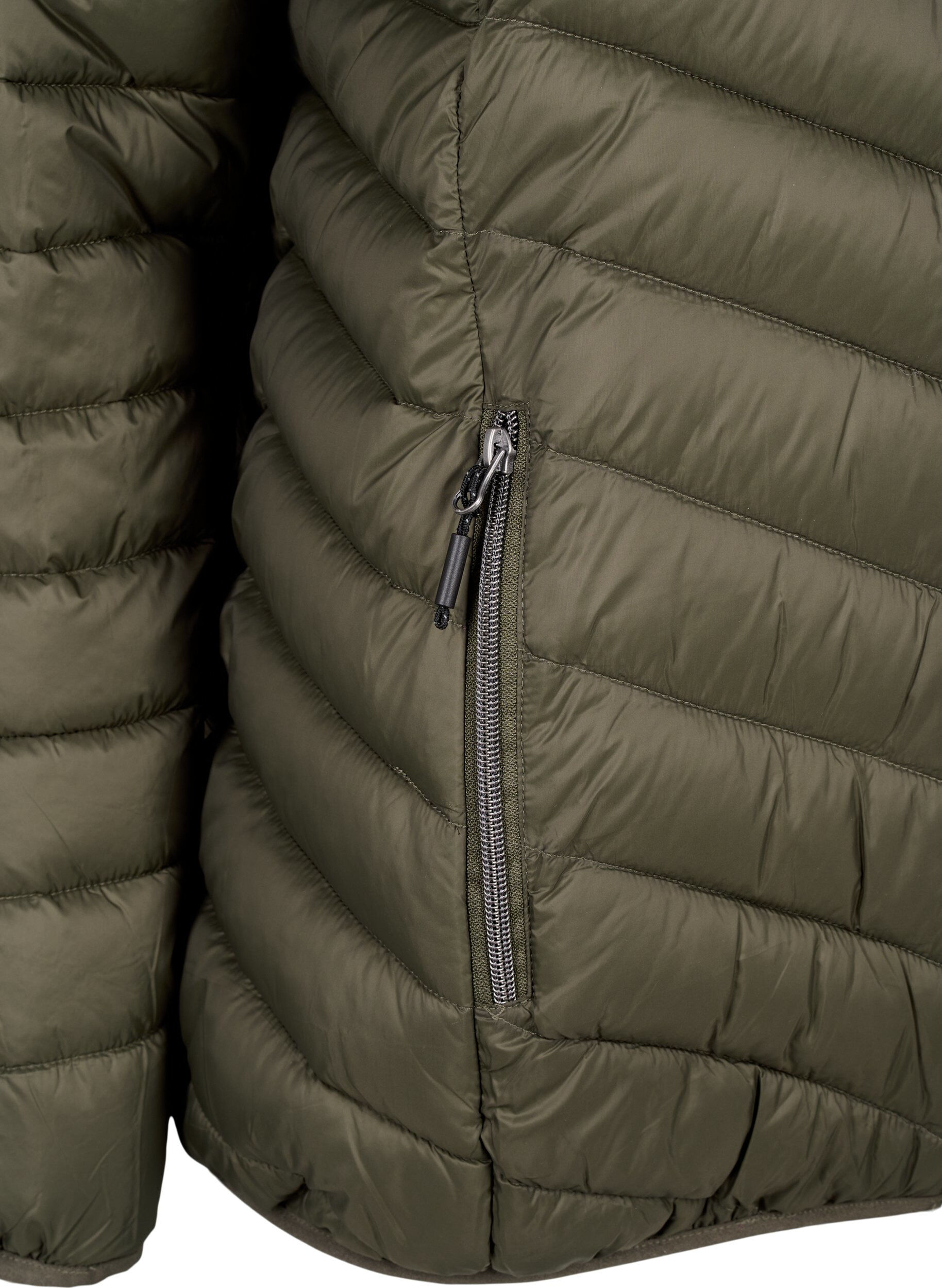 ZizziLichtgewicht jas met capuchon, Groen, Packshot image number 3