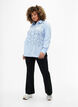 Katoenen overhemd met broderie anglaise, Chambray Blue, Model image number 2