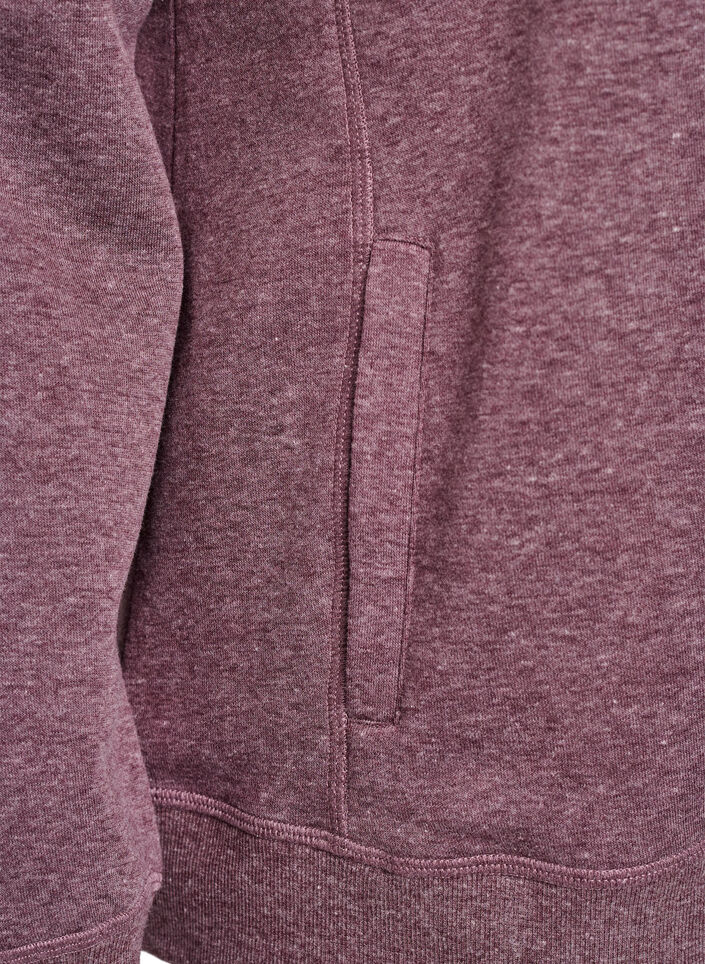 Sweatshirt met hoge kraag en zakken, Rood, Packshot image number 3