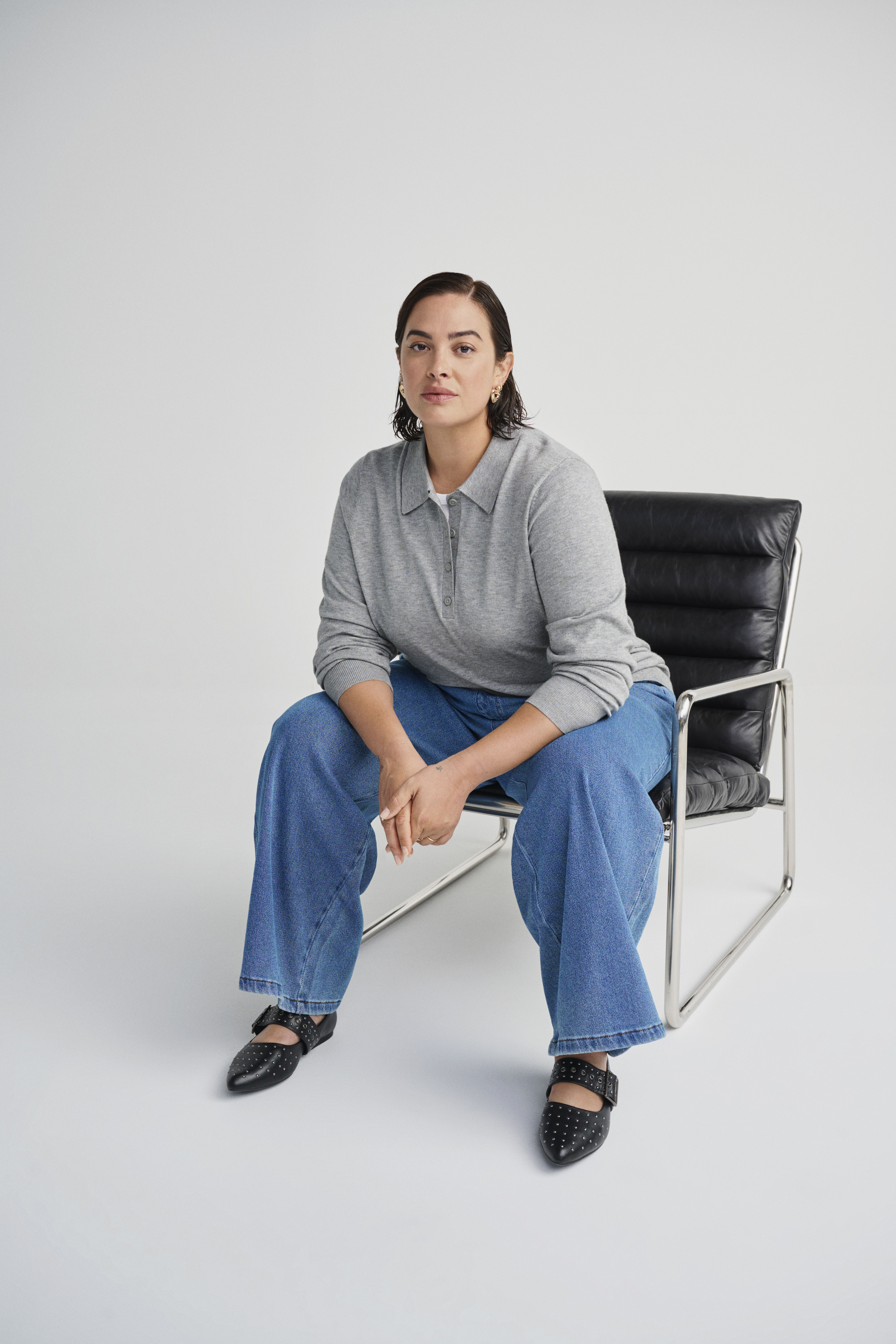 Ballerina met gesp en studs, , Model