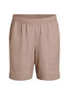 Korte broek met zakken en hoge taille, Bruin, Packshot image number 0