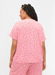 Bedrukte pyjamatop van viscose, Roze, Model image number 2