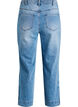 Gecropte Kiana jeans met straight-fit en knoopdetails, Blauw, Packshot image number 1
