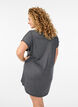 Nachthemd met korte mouwen en tekstprint, Zwart, Model image number 2