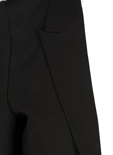 Klassieke lange blazer in viscosemix, Black, Packshot image number 2