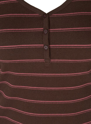 Gestreept geribbeld t-shirt in katoen, Mole Stripe, Packshot image number 2