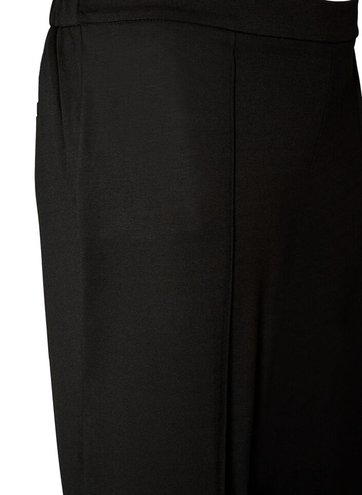 Losse jerseybroek met hoge taille, Zwart, Packshot image number 2