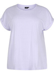 Gemêleerd t-shirt met korte mouwen, Lavender Mél