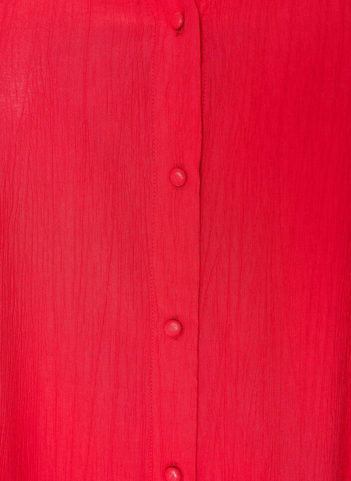 Viscose blouse met knoopjes en textuur, Rood, Packshot image number 2