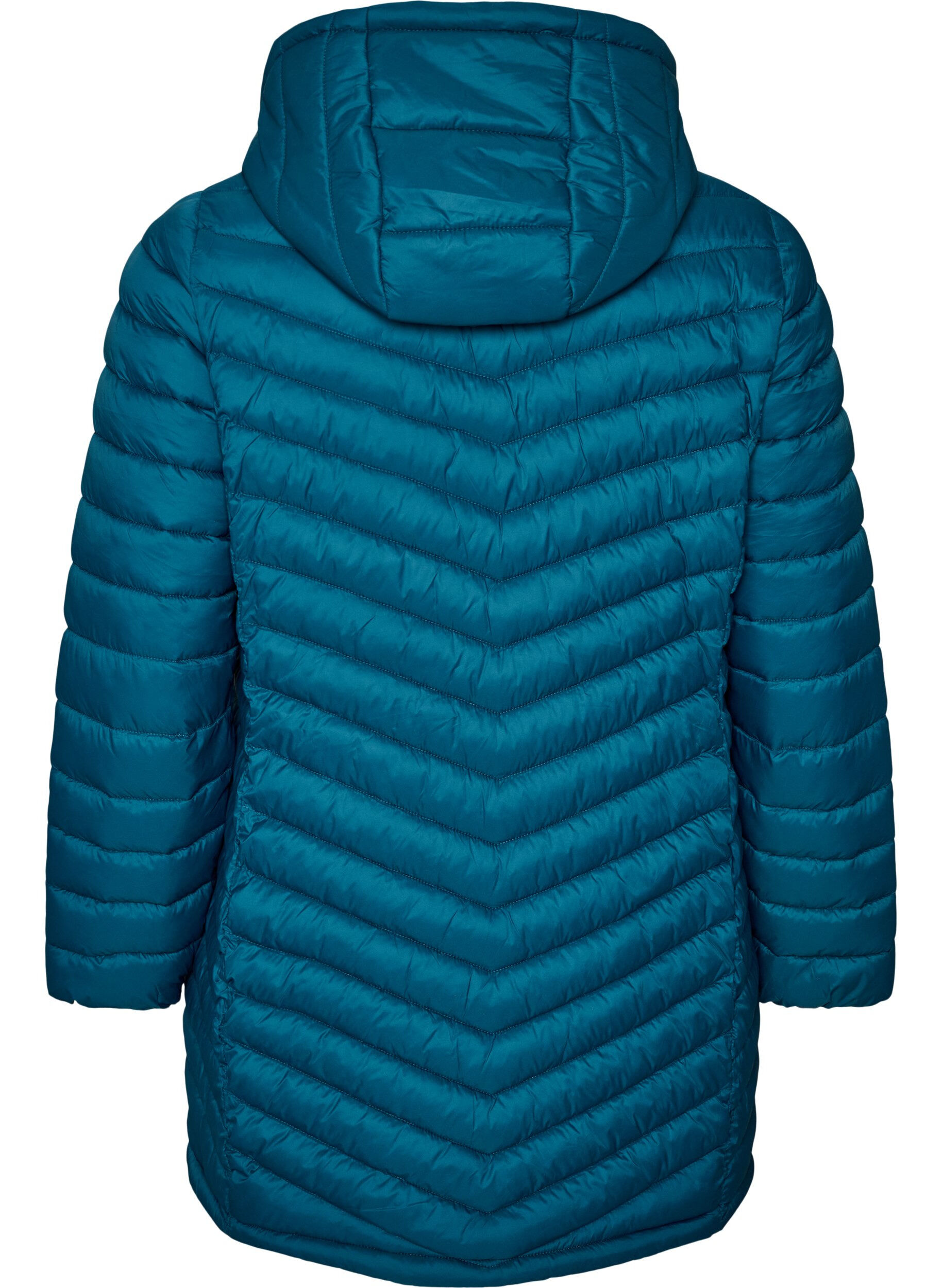 ZizziLichtgewicht jas met zakken en afneembare capuchon, Blauw, Packshot image number 1