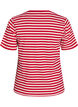 Gestreept T-shirt met geribbelde textuur, Rood, Packshot image number 1