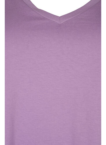 Set van 2 basic t-shirts in katoen, Paisley Purple/Navy, Packshot image number 2