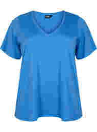FLASH - T-shirt met v-hals, Ultramarine