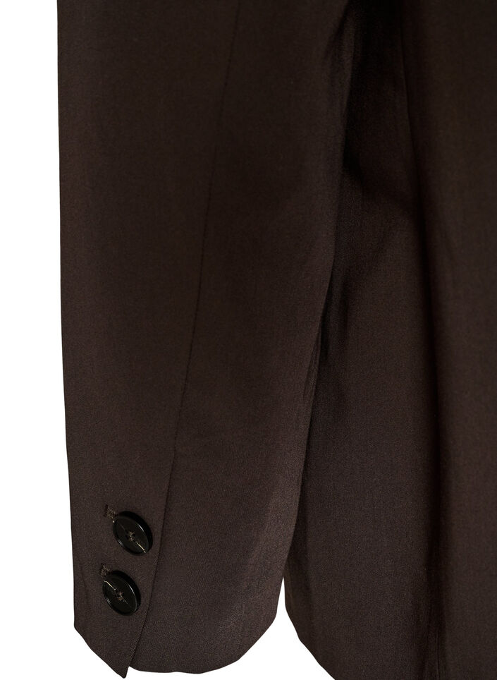 High-waist op maat gemaakte broek met geperste plooien, Bruin, Packshot image number 4