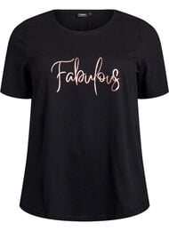 FLASH - T-shirt met print, Zwart