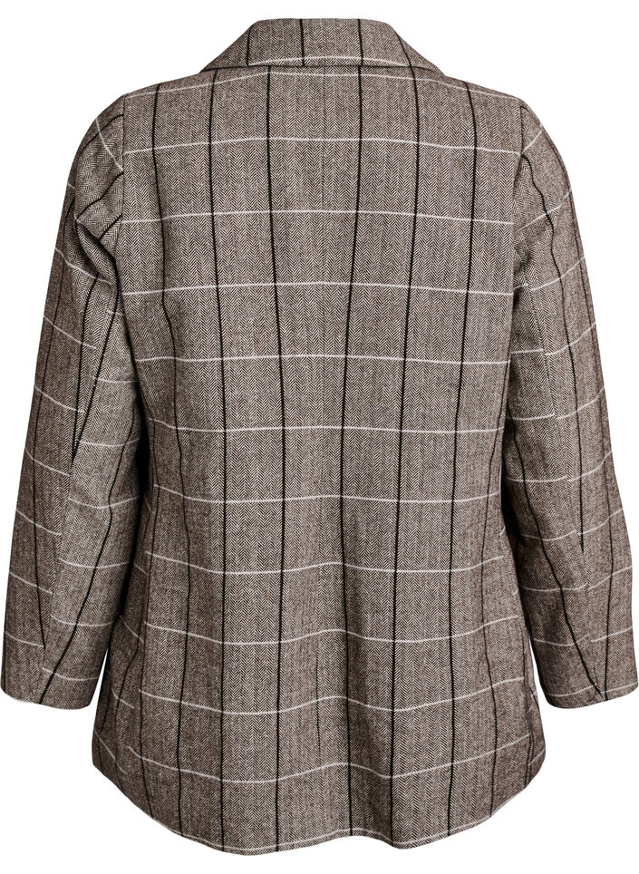 Klassieke geruite blazer, Grijs, Packshot image number 1
