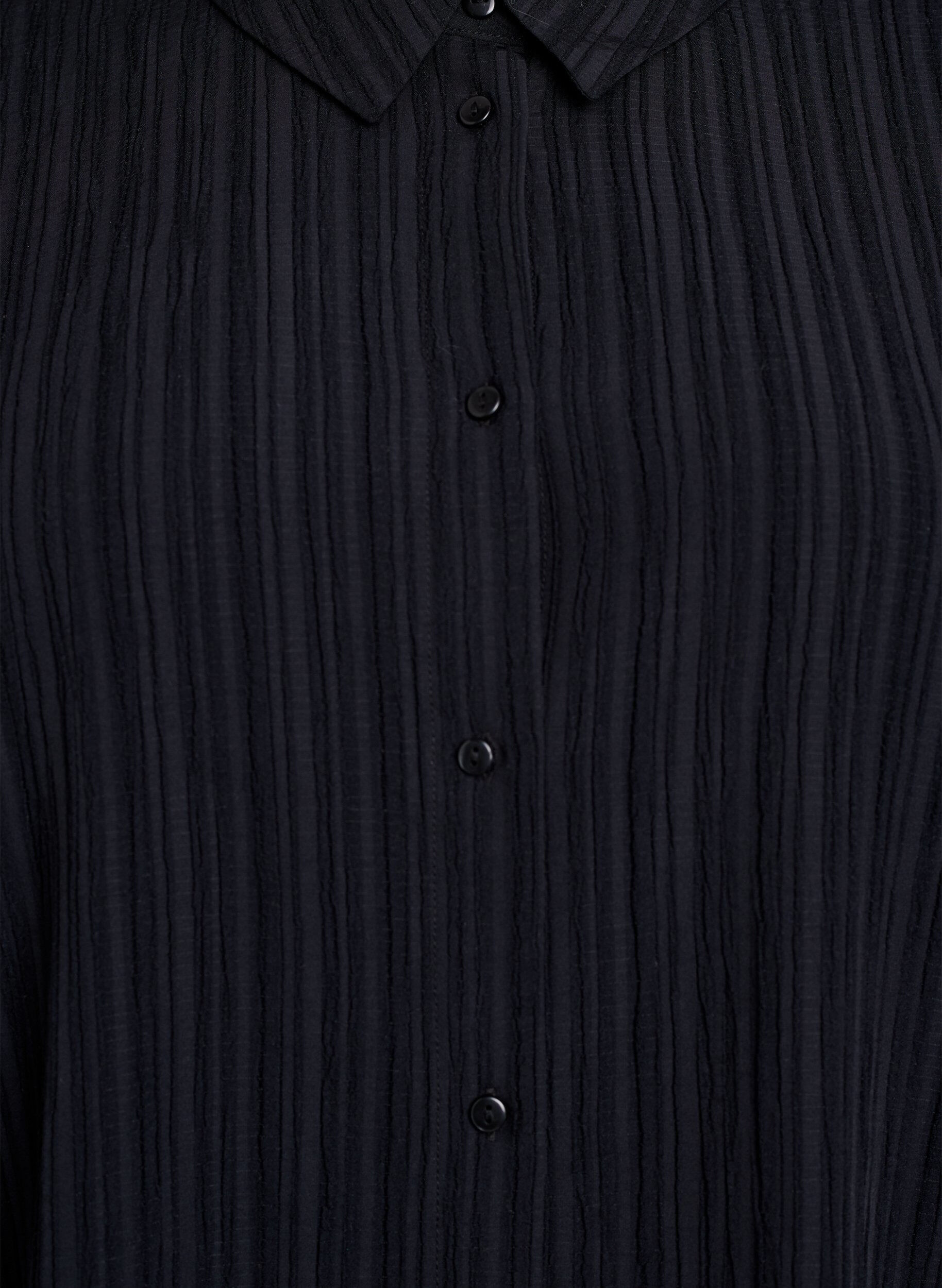 Zizzi FLASH - Shirt met textuur, Zwart, Packshot image number 2