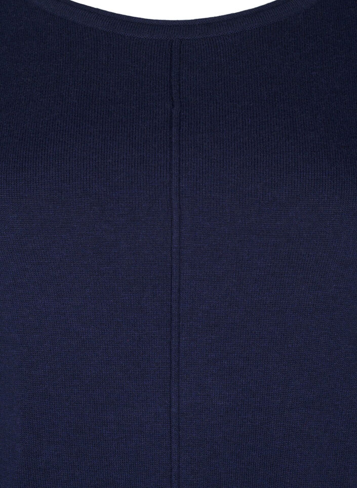 Gebreide jurk in katoen-viscose blend, Blauw, Packshot image number 2
