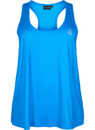 Sporttop met kruisband op de rug, Blauw