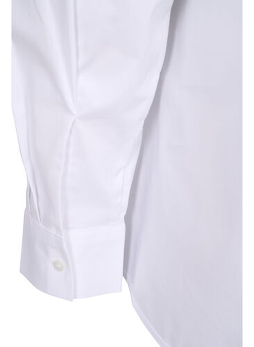 Overhemd van katoenmix, Bright White, Packshot image number 3