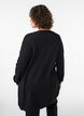 Lang gebreid vest van een viscose mix, Zwart, Model image number 2