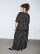 Geruite broek met wijde pijpen, Zwart, Model image number 1