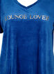 Velours T-shirt met v-hals, Monaco Blue, Packshot image number 2