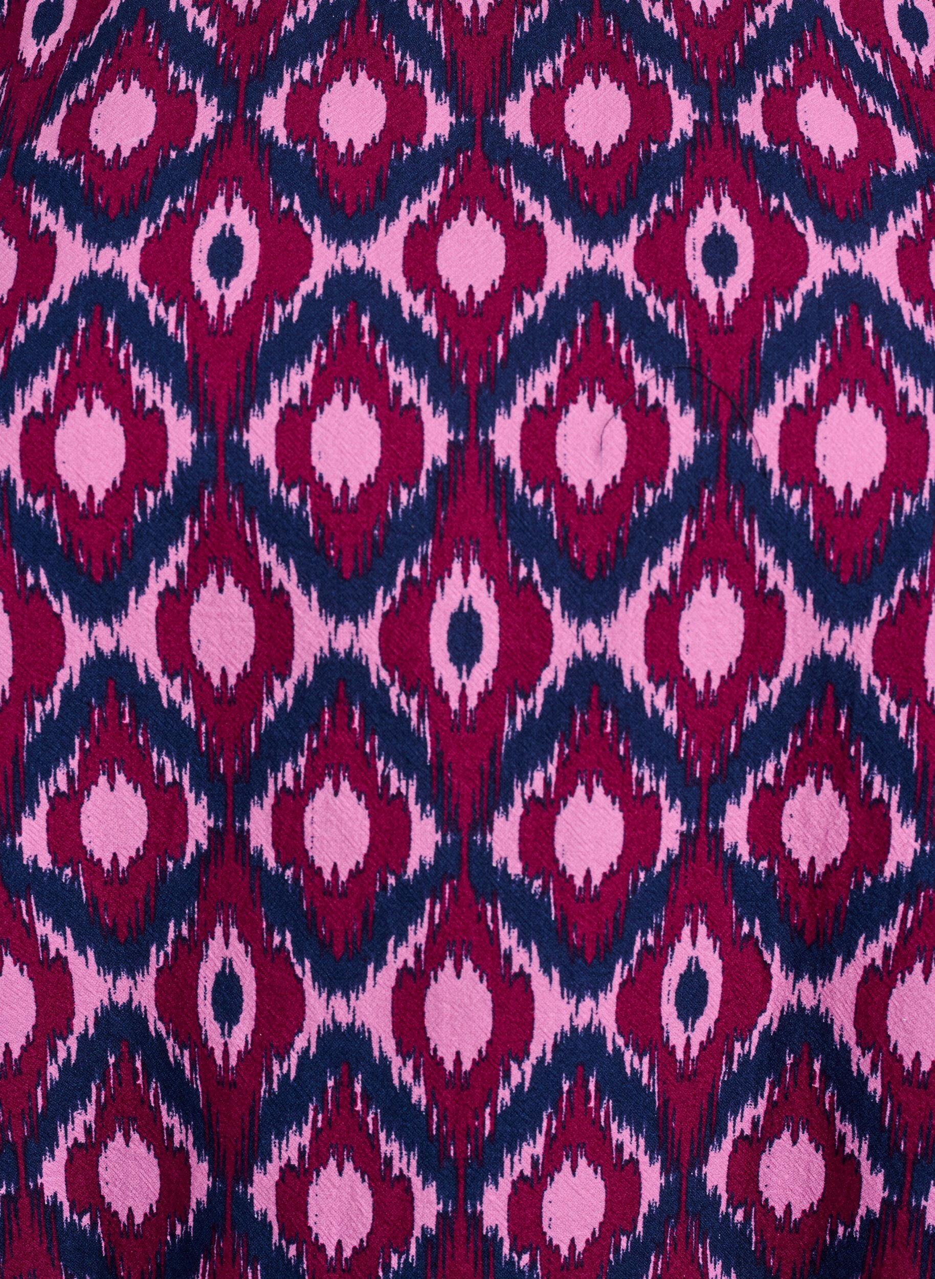 Zizzi Katoenen blouse met print en korte mouwen, Roze, Packshot image number 2