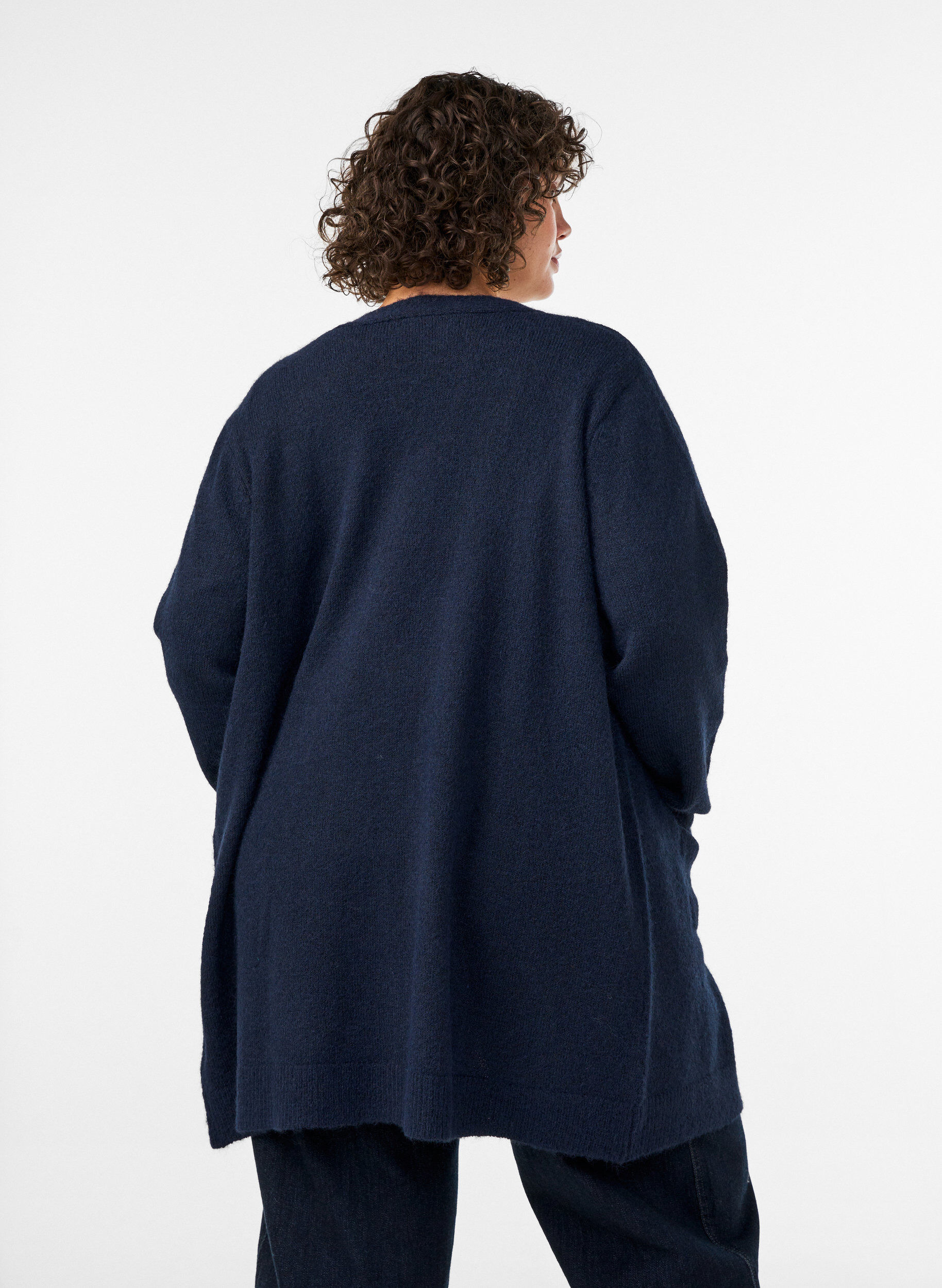 ZizziLang vest met zakken, Blauw, Model image number 2