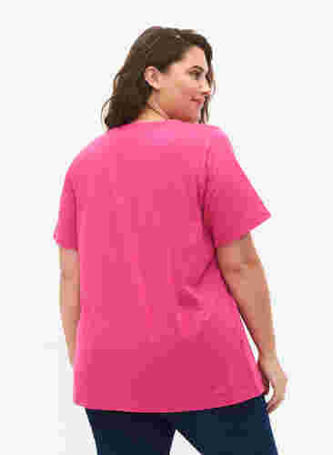 FLASH - T-shirt met v-hals, Raspberry Rose, Model image number 1