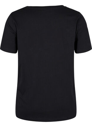 Sport-T-shirt met print, Black w. RoseGoldF., Packshot image number 1