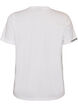 Katoenen T-shirt met geborduurde tekst, Wit, Packshot image number 1