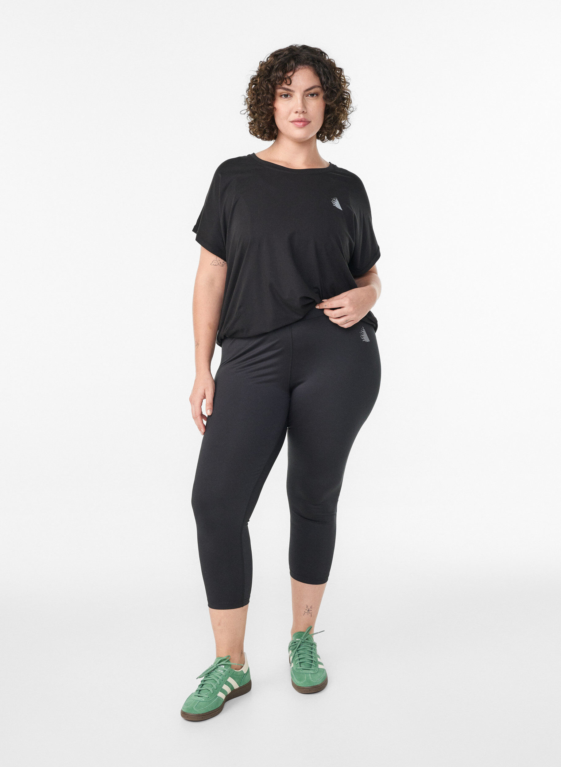 Zizzi Strakke sportlegging, Zwart, Model image number 1