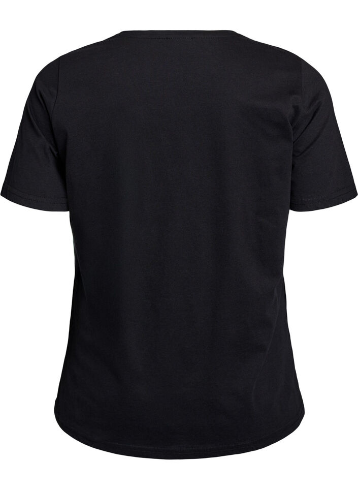 T-shirt met print, Zwart, Packshot image number 1