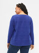 Blouse met lange mouwen en textuur, Blauw, Model image number 2
