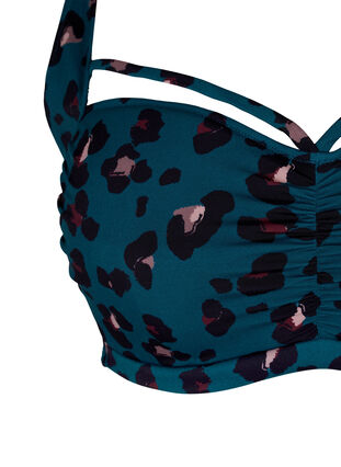Bikinitop met drapering en string, Leopard, Packshot image number 2