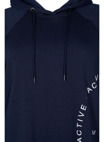 Lang sweatshirt met capuchon en print, Night Sky, Packshot image number 2