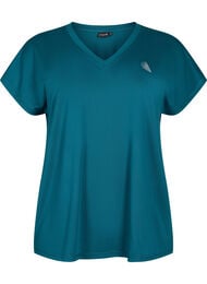 Losse trainingsshirt met v-hals, Groen