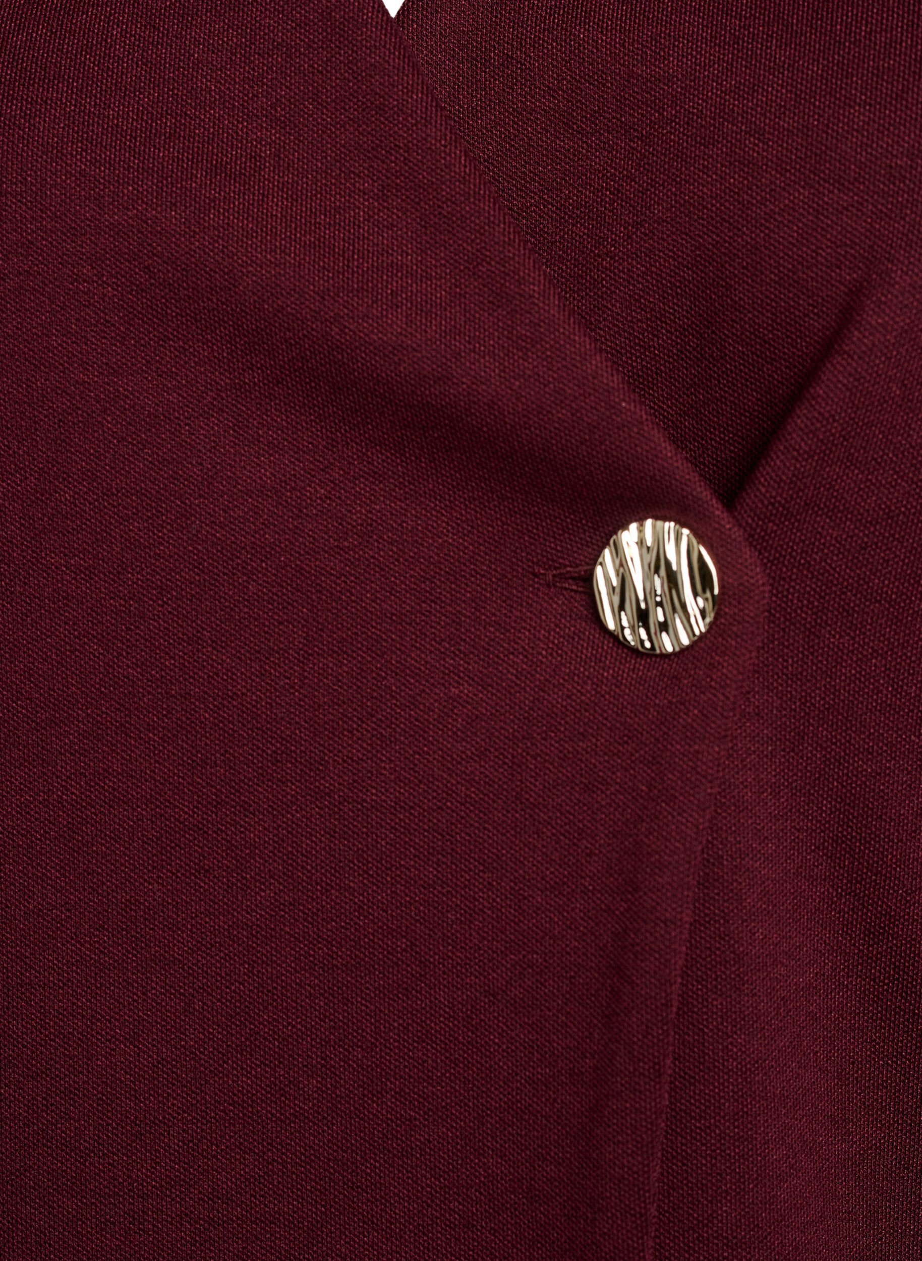 Zizzi Blouse met asymmetrisch wikkeleffect en korte mouwen, Rood, Packshot image number 2