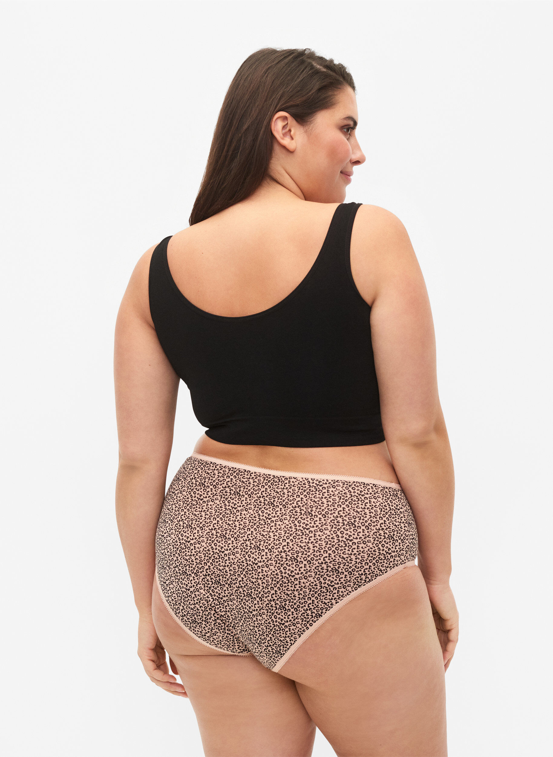 Zizzi Set van 7 slips met normale taille, Blue Multi Pack , Model image number 1