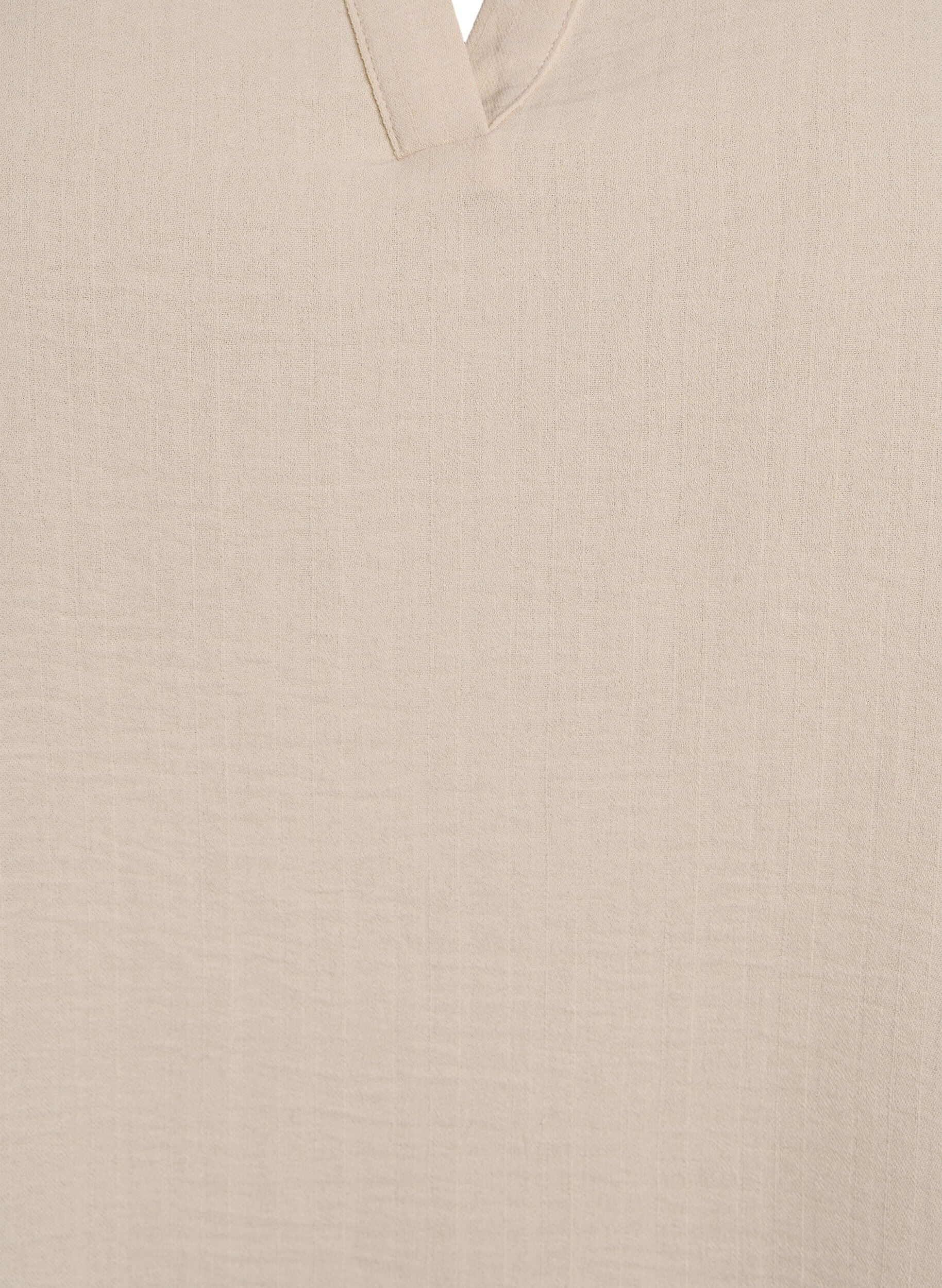 Zizzi Luchtige blouse met korte mouwen, Beige, Packshot image number 2