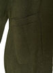 Lang gebreid vest in viscosemix, Groen, Packshot image number 3