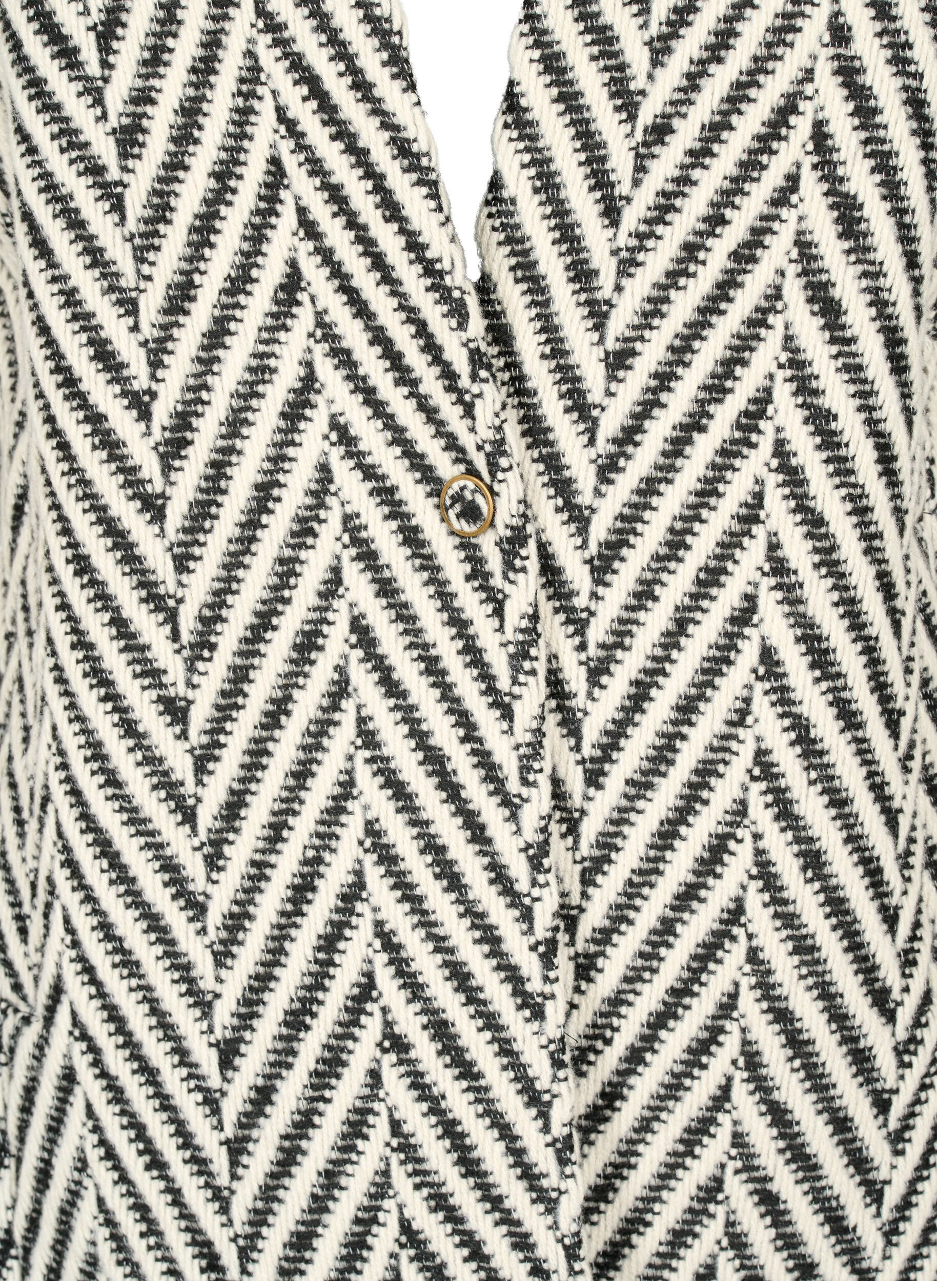 Zizzi Patroon jasje, Black w. White, Packshot image number 2