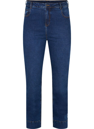 Regular fit Megan jeans met extra hoge taille, Blue denim, Packshot image number 0