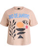 Katoenen T-shirt met print aan de voorkant, Beige, Packshot image number 0