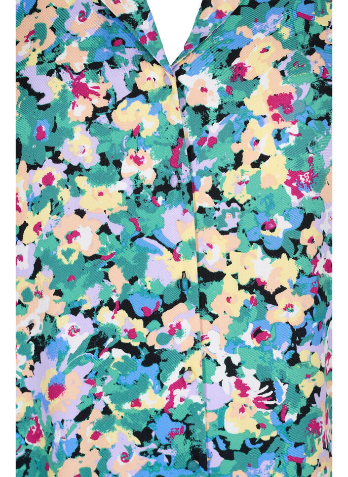 Viscose blouse met print en v-hals, Multi AOP, Packshot image number 2